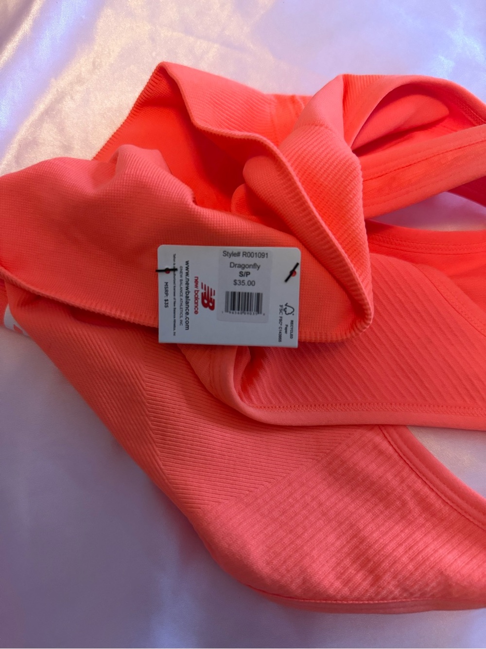 New Balance Neon Orange Sports Bra Size Small NWT - Picture 6 of 6